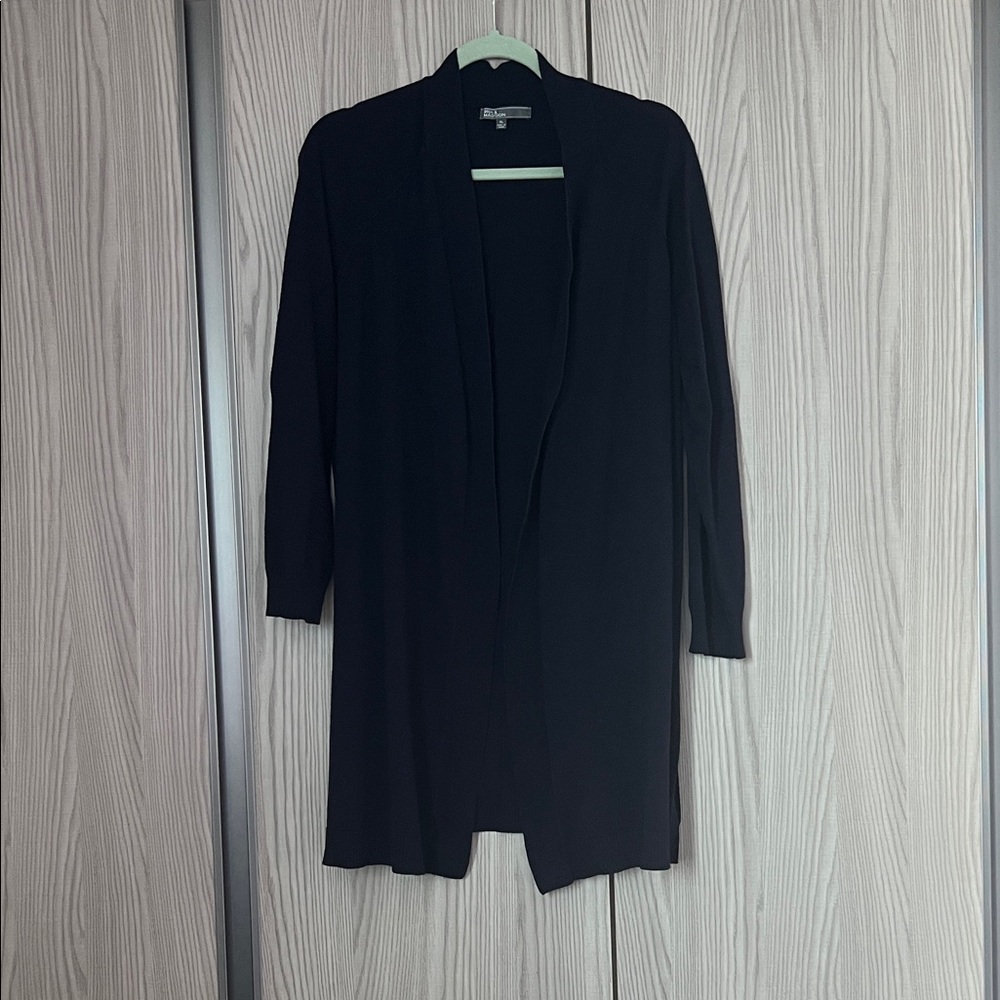 89th & Madison Classic Black Open Cardigan
